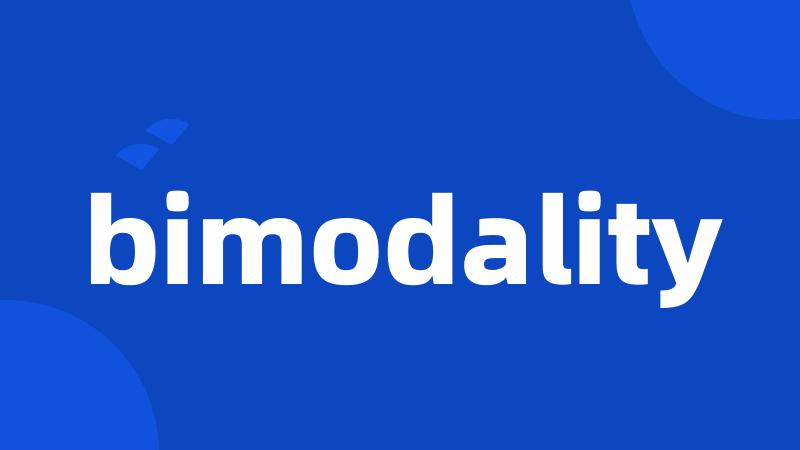 bimodality