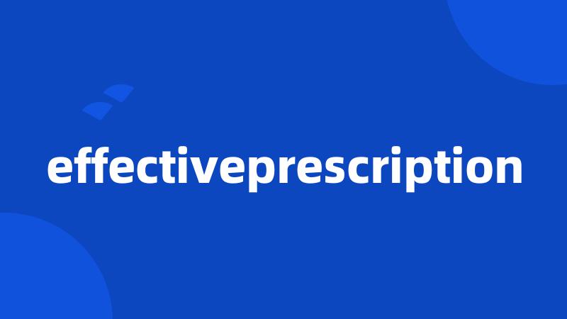 effectiveprescription