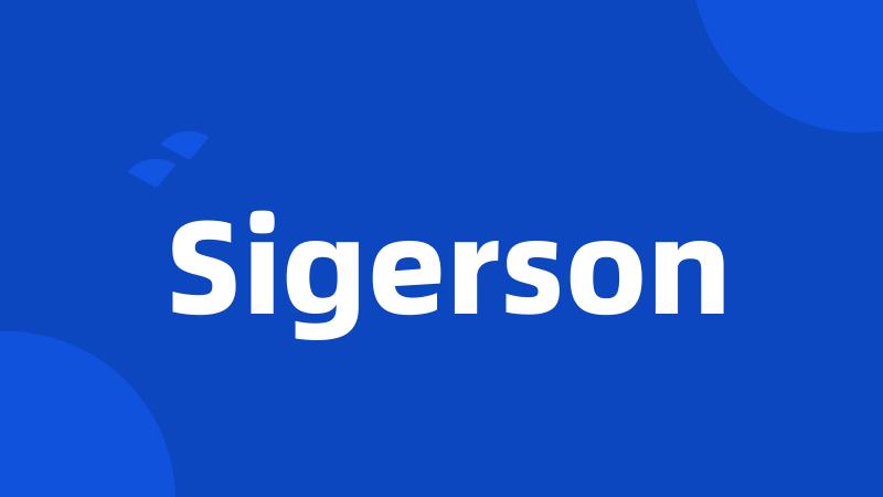 Sigerson