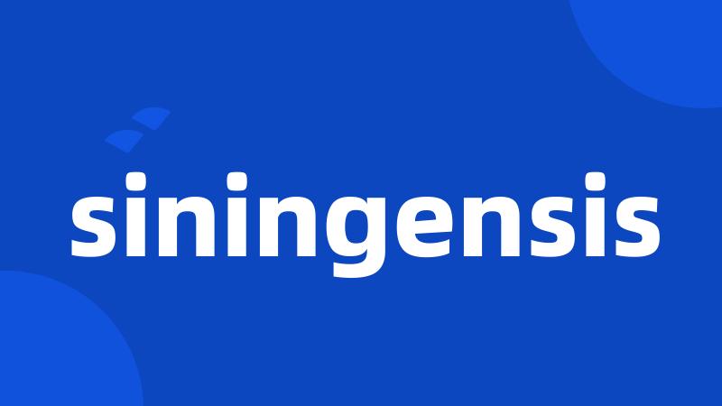 siningensis