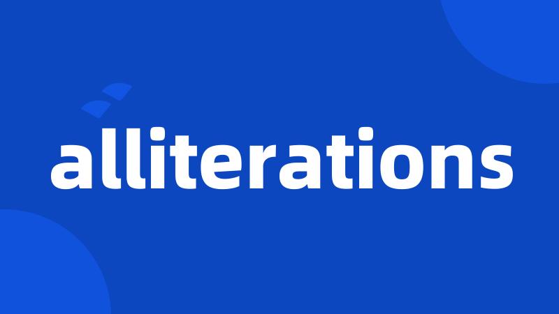 alliterations