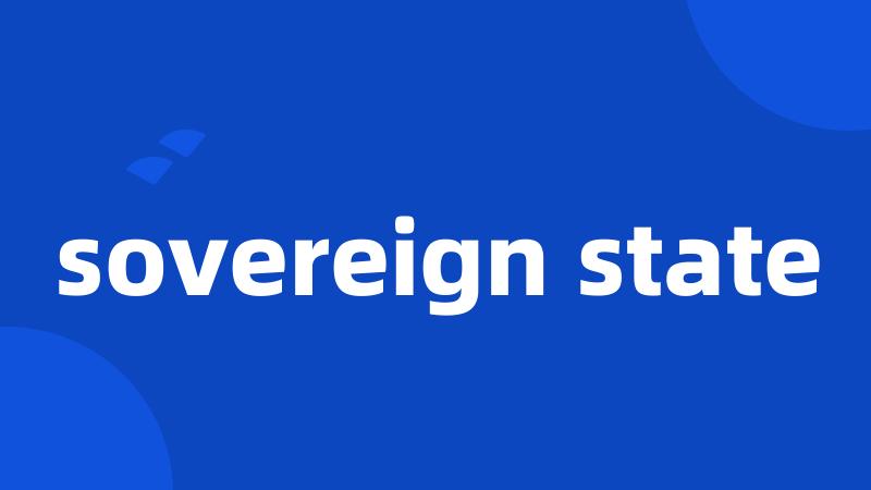 sovereign state