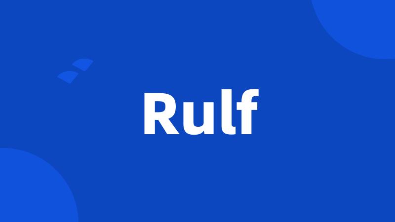 Rulf