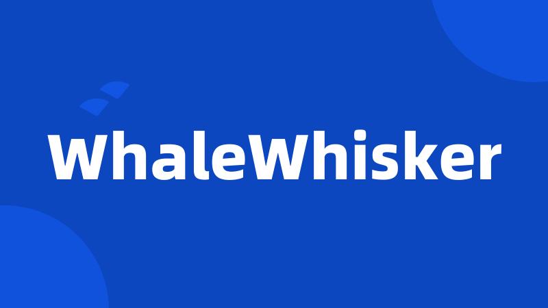 WhaleWhisker