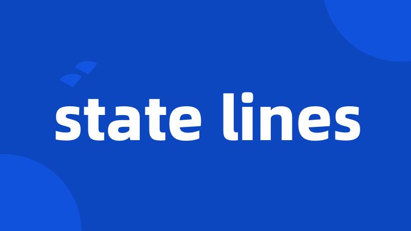 state lines