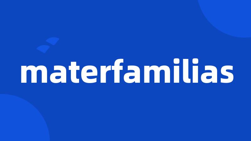 materfamilias