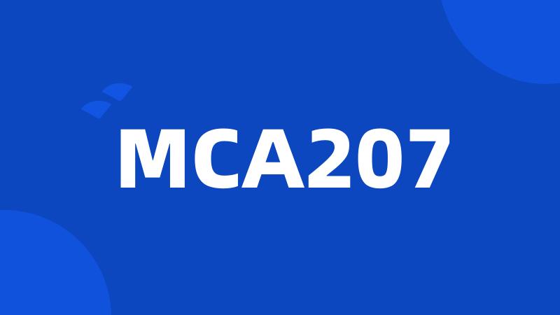 MCA207