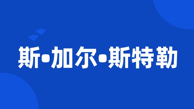 斯•加尔•斯特勒