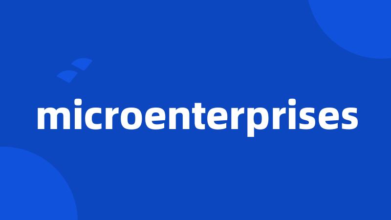 microenterprises