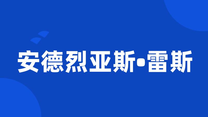 安德烈亚斯•雷斯