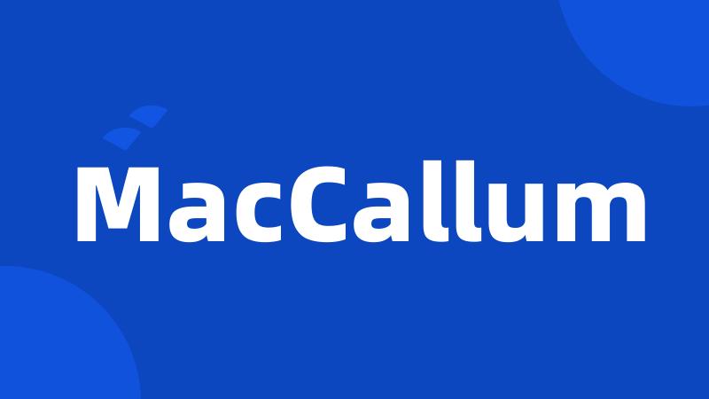 MacCallum