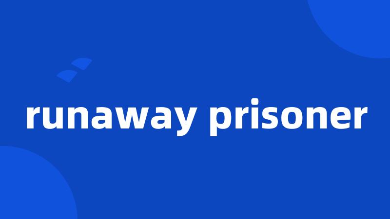 runaway prisoner