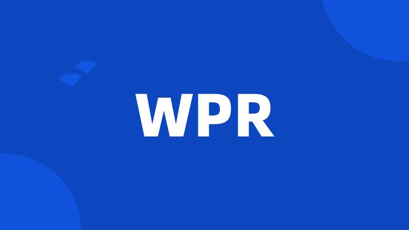 WPR