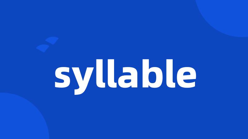 syllable