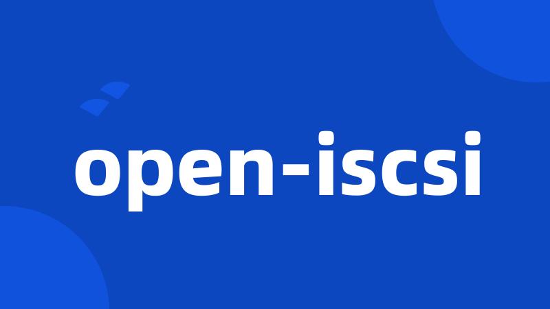 open-iscsi