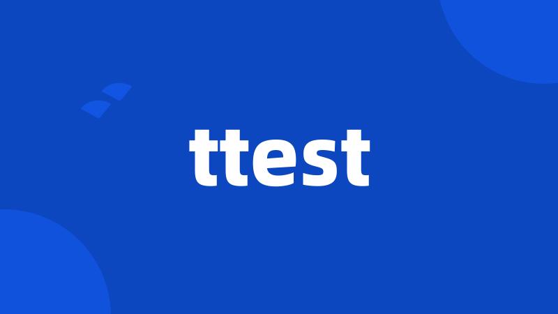 ttest