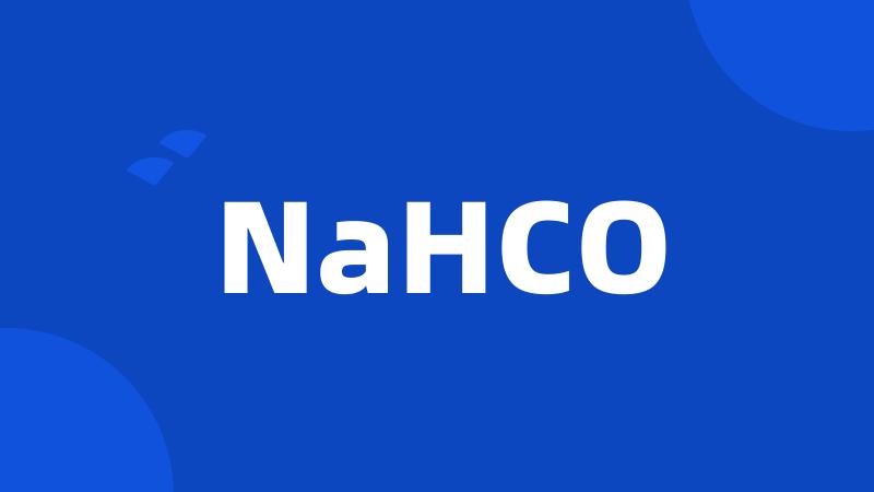 NaHCO