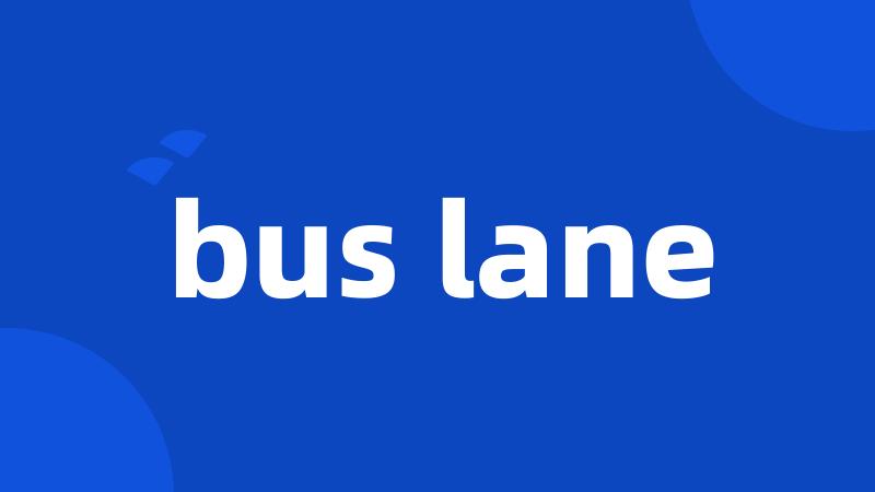 bus lane