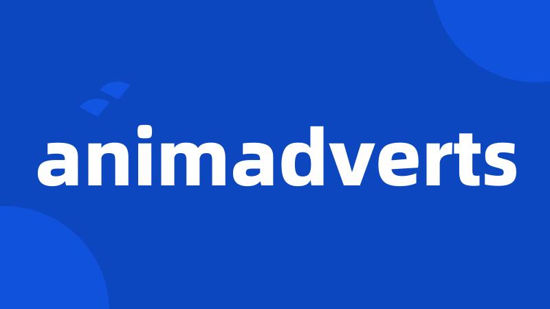 animadverts