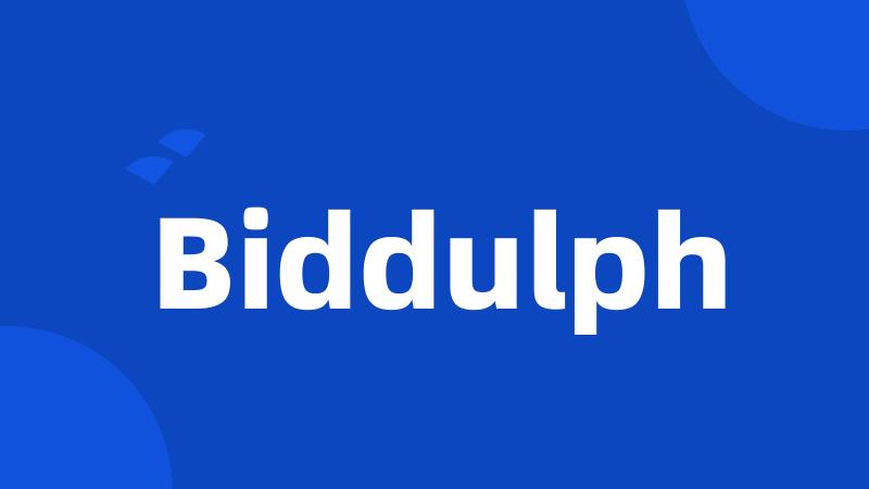 Biddulph