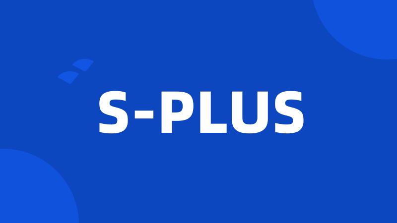 S-PLUS