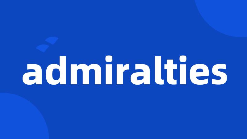 admiralties