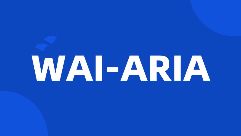 WAI-ARIA