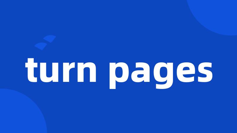 turn pages