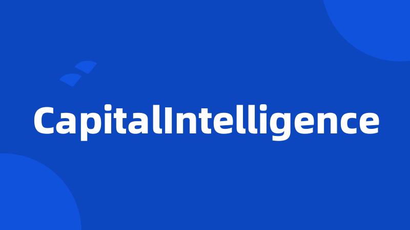 CapitalIntelligence