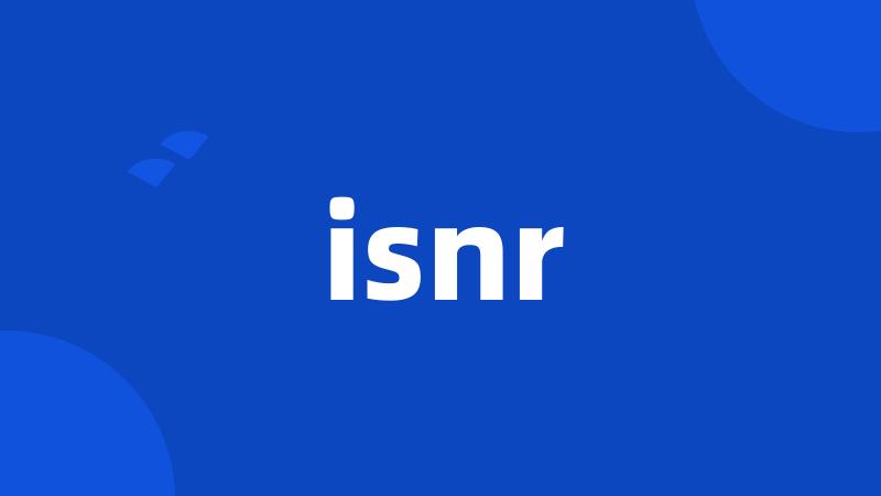 isnr