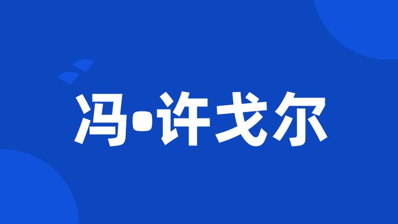 冯•许戈尔