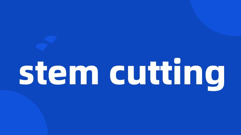 stem cutting