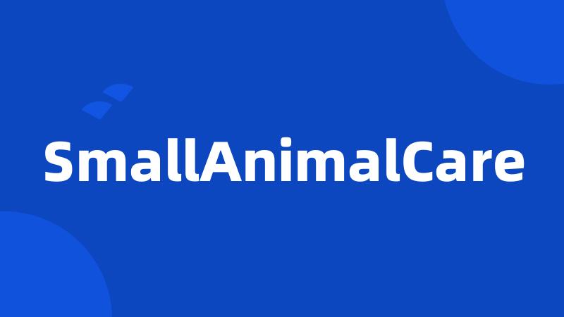 SmallAnimalCare