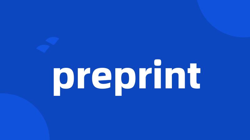 preprint