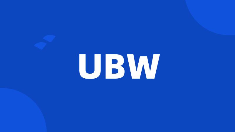 UBW