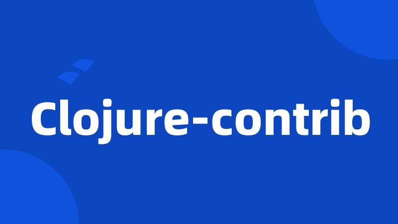 Clojure-contrib