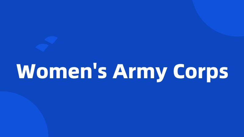 Women's Army Corps