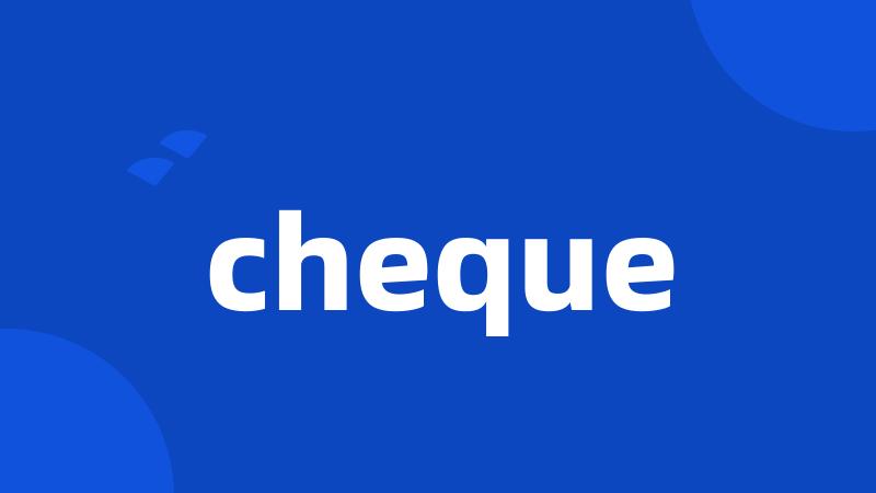 cheque