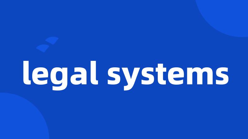 legal systems