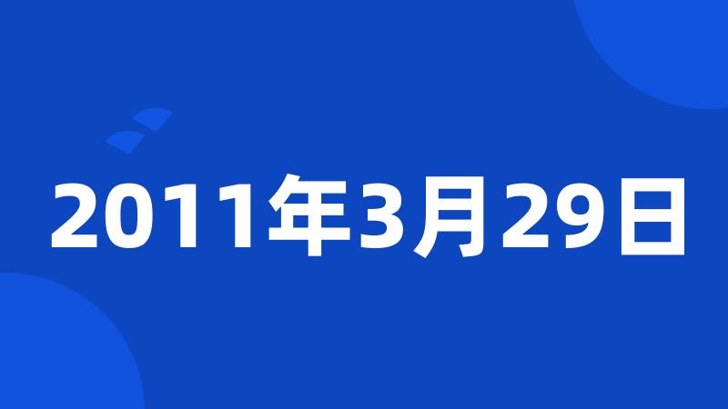 2011年3月29日