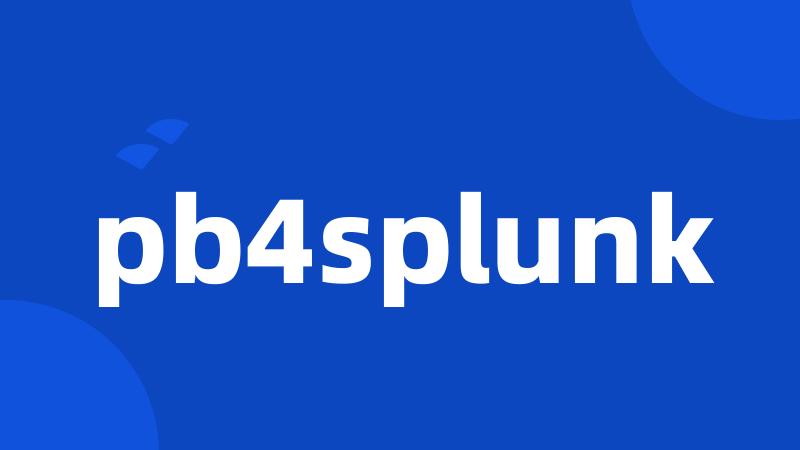 pb4splunk