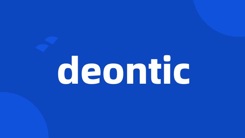 deontic