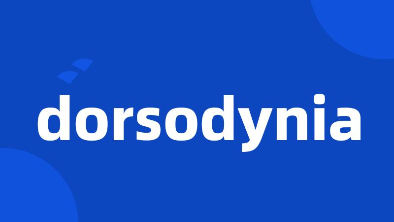 dorsodynia