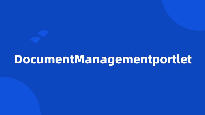 DocumentManagementportlet