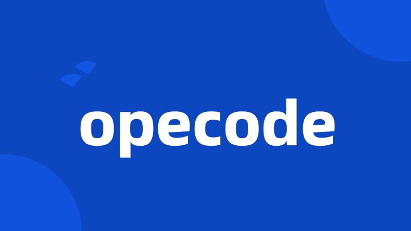 opecode