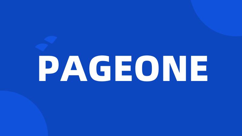 PAGEONE