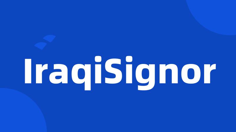 IraqiSignor