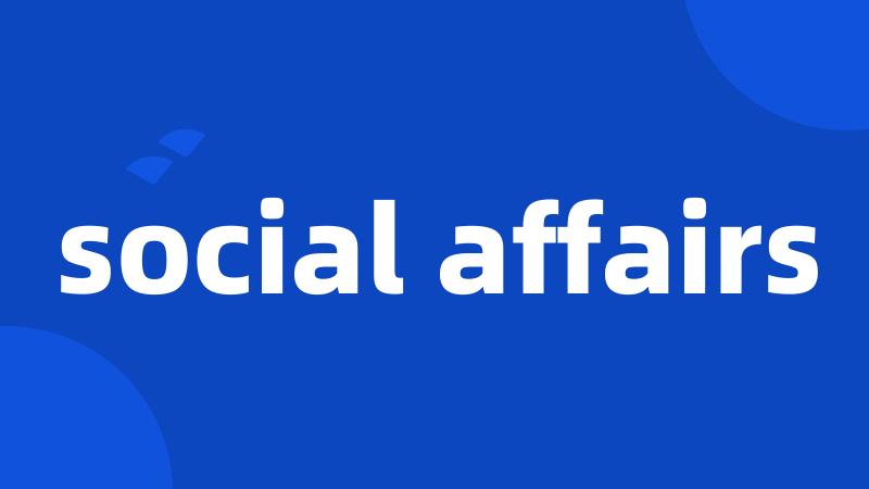 social affairs