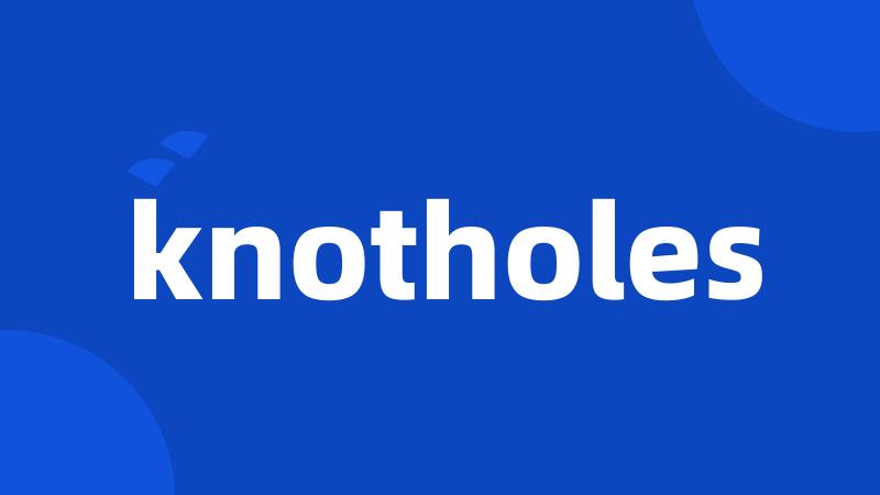 knotholes