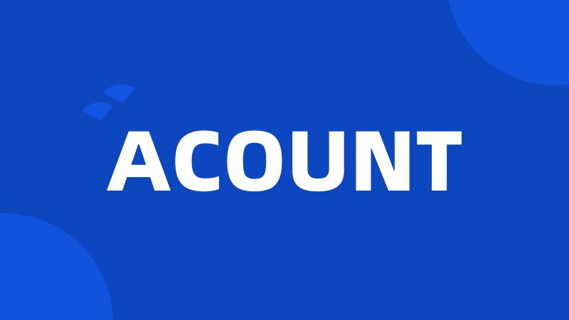 ACOUNT